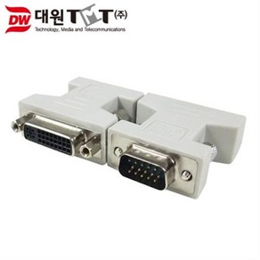 대원TMT VGA(RGB) to DVI 수암 M/F 케이블 변환 젠더 DWG-DVIFRGBM, 1개, 1개