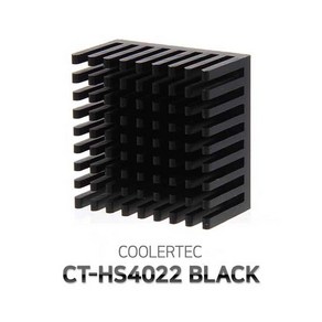 COOLERTEC CT-HS4022 BLACK 방열판/40x40x22mm/견고 CPU쿨러, 선택없음, 1개