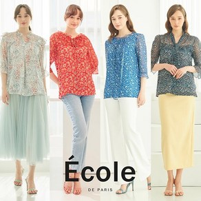 [쇼핑엔티] (백화점판매동일상품)25SS 에꼴드파리 쿨쉬폰 썸머 블라우스 3종