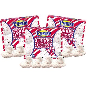 Peeps Candy Cane Flavoed Mashmallow Chistmas Candy Chicks Peeps 캔디 케인 맛 마시멜로 크리스마스 캔디 치킨 10개 3, 1개, 85g