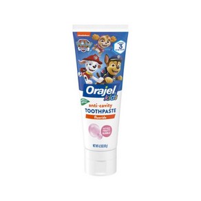 Oajel Kids Paw Patol Anti-Cavity Fluoide Toothpaste Natual Fuity Bubble Fl 811565, 1개