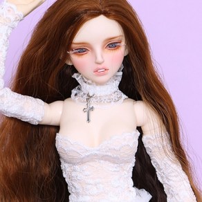 돌모아 구체관절인형의상 43cm MSD 화이트 하양 쉬폰 레이스 드레스 세트 MSD - Mikhaila Dess Set (White)[A6], 1개