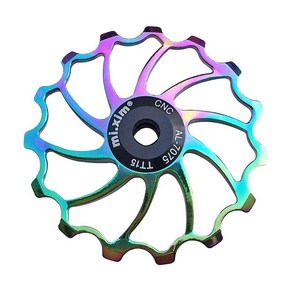 도로 자전거 세라믹 풀리 뒷 변속기 15T 가이드 MTB 베어링 자키 휠, 화려한, 직경 58mm, 알루미늄 합금, 1개