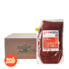 뉴그린 순두부찌개양념2kg 6개 1박스