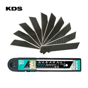 KDS 커터날 LB-10BWZ 흑강 커터날 캇타 카타 대형 초강력 블랙 18MM 10개입