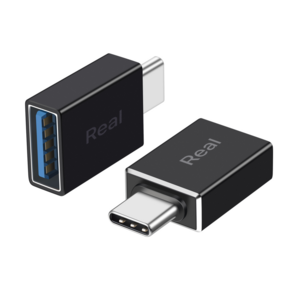 레알 USB3.0 to C타입 OTG 젠더 블랙 RL007, C타입-USB3.0 젠더, 1개