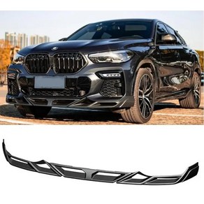 ABS 글로스 블랙 프론트 범퍼 립 & 리어 디퓨저 커버 BMW X6 G06 2020 2021 2022 2023 스포일러 스플리터 뚜껑, 1)FRONT LIP, 1개