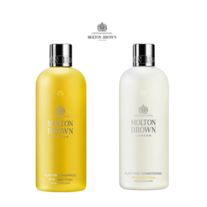 MOLTON BROWN 몰튼브라운 퓨리파잉 헤어케어 듀오 세트 샴푸 300ml + 컨디셔너 300ml, 2개