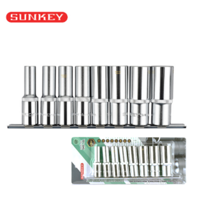 [썬키] 롱핸드소켓 세트 SHS-12L 1/2인치 (8PCS) SUNKEY 복스알, [2] SHS-38L 3/8인치 (12PCS), 1개