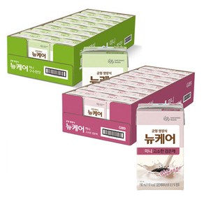 대상 뉴케어 미니 150ml 구수한맛 X 24팩 + 고소한 검은깨 X 24팩 완전균형 영양식 환자용