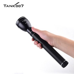 TANK007 A602L High Powe Rechageable LED Flashlight 500m Long Range 3 Modes Light USB EDC Tochligh, 1) Black, 1개