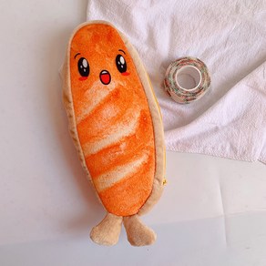 에슬린 귀운 식빵 바게트 모양 필통 파우치, A