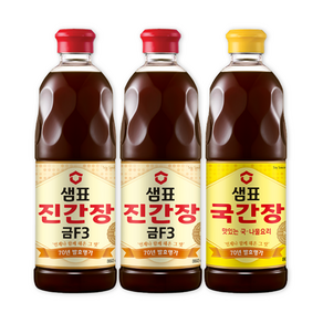 샘표 진간장 금F3 860ml 2p 국간장 860ml 1p 2종, 1세트