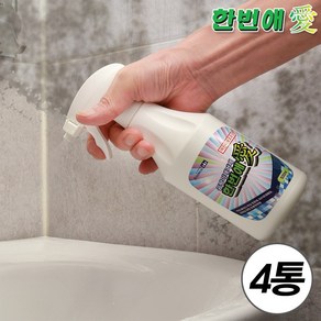 곰팡이제거제 한번애 (500ml) 벽지 욕실 화장실 베란다 세탁실 창틀 타일 실리콘 곰팡이, 500ml, 4개