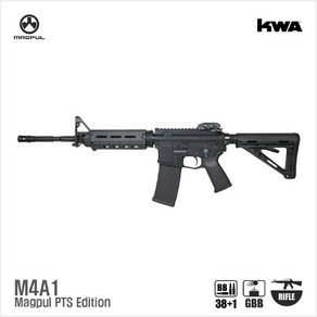 KSC(KWA) M4A1 Magpul PTS Edition ( System 7 TWO) BK 블로우백 가스건 (with 2 Magazines), 1개