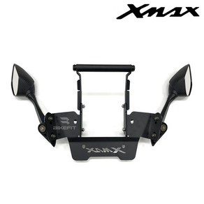 XMAX 신형 미러킷브라켓 페리 카본사이드미러 멀티바 23-24년, 미러킷브라켓(블랙)+카본미러, 1세트