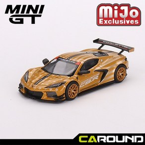 미니지티(548) 1:64 쉐보레 콜벳 C8R 스타 스트라이프 골드 - 미조특별모델 (USA Exclusive)