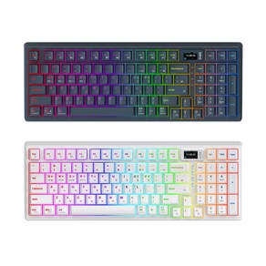 GDEVIL G810 JAVELIN 축교환 RGB 블루투스 무선 키보드, 화이트, 갈축, 화이트