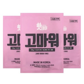 유오피스 핫데이 고마워 고급형 핫팩 100g, 30개