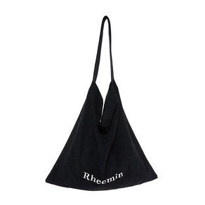 [리민] SUEDE LETTER BAG - BLACK