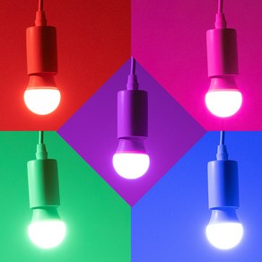 노랑조명 LED 컬러 인찌구 벌브 캠핑 꼬마 미니 색깔 전구 램프 4W 8W, 5. 블루(BLUE), LED 컬러 인찌구(G45) 4W