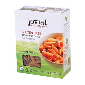 Jovial 100% 글루텐 프리 현미 파스타 펜네 355ml(12oz), 340g, 1개