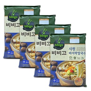 비비고 시원 바지락 칼국수 624g x 4개 (총 8인분)