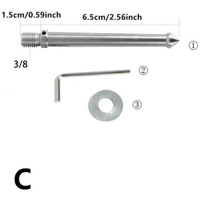 삼각대 발 3/8 나사 M8 스테인레스 스틸 교체 부품 모노포드 스파이크 마운트 못 렌치 가스켓 포함 80m, 01 C  38  65mm, 한개옵션1