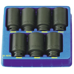 지니어스 MM 임팩핸드소켓세트(롱) DI-407M 1/2(7PCS), 1개