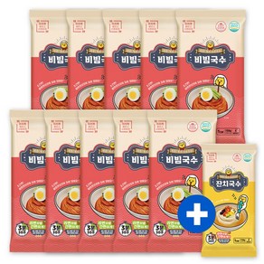 (10+1)이지쿡 1인 구포 비빔국수 150g -10개 (면+양념장) [소확행몰] 쫄깃한 면 간편한 즉석 1인분 면요리 식품, 10개, 10개, 10개