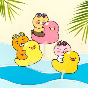 비비에 카카오프렌즈 오리튜브 PP 부채, 춘식이, 1개