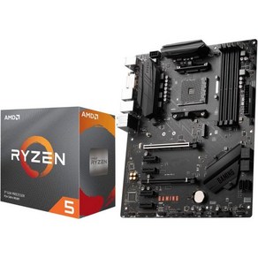 INLAND 마이크로 센터 AMD Ryzen 7 7800X3D 8Coe 16Thead 데스크탑 프로세서 번들MSI PRO X670P WiFi Po Seies 마더보드 포함, AMD Ryzen 5 3600 + MSI B550 Ga