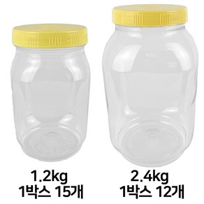 플라스틱 꿀병 1.2kg 15개 2.4kg 12개 박스판매