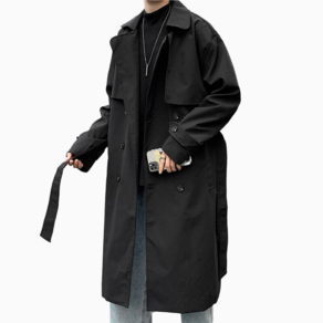 봄가을 남자 빅사이즈 오버핏 트렌치코트 Men's Tench Coat 하늘비즈 C11 U303F455