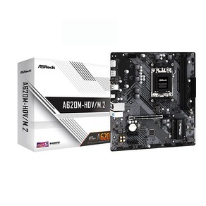 ASRock A620M-HDV/M.2 AMD 소켓 AM5 Ryzen 7000 시리즈 프로세서 지원, HDV M.2, HDV M.2