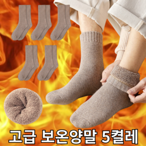 바라츠 데일리 무지 수면 보온 양말 5켤레