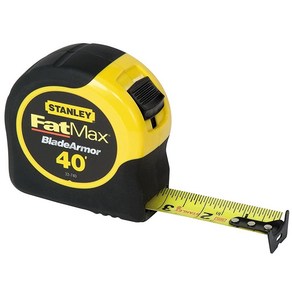 Stanley Hand Tools 33-730 3.2cm X 9.1m(1-1/4인치 X 30피트) FatMax® 줄자, 옐로우/블랙, 16 Feet, 1개