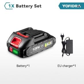 Yofida 마키타 전동 공구용 충전식 리튬 이온 배터리 388VF 22500mAh, 01 1X128VF-1 Chage_01 CHINA, 01 1X128VF-1 Chage_01 CHINA