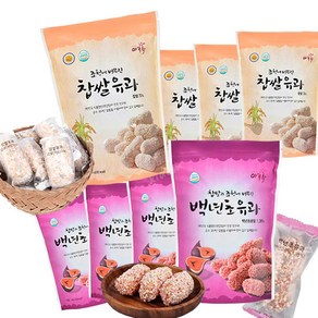 전통한과 찹쌀유과 (80g x 4봉) + 백년초유과 (80g x 4봉), 80g, 4개