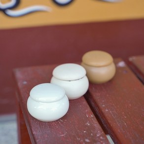 현관 소금단지 백자 미니 항아리 소금 단지 풍수 도자기