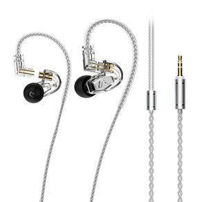 Lafitea LT2 밸런스드 아머처 HIFI 유선 이어폰 3.5mm, 클리어