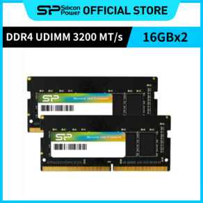 실리콘파워 Silicon Powe DDR4-3200 PC4-25600 UDIMM 데스크탑용 램 패키지 메모리 RAM, 32GB(16GB*2), 1개