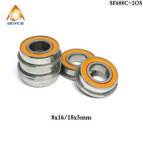 1pcs SF688 2RS 8x16x5mm ABEC7 플랜지 하이브리드 Si3N4 세라믹 볼 베어링 688 S688 F688 SF688C RS 2OS 3D 프린터 플랜지 베어링