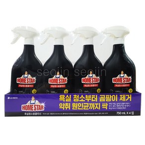 홈스타 욕실용클리너 750ML X 4PK 욕실청소용, 4개