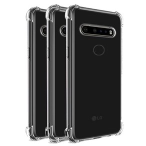 스톤스틸 LG V50 S 전용 클리어 방탄 투명 범퍼 케이스 3개 휴대폰