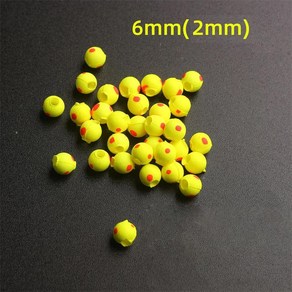 부력 낚시 이색 구슬 플로트 볼 폼 노란색 미끼 봉지 당, 1개, 2.6mm-20pcs