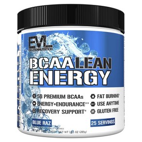 EVLUTIONNUTRITION BCAA 린 에너지 블루 라즈베리 맛, 1개, 285g