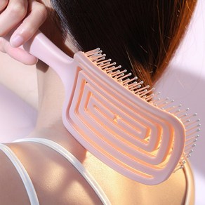 루본 탱글프리 볼륨업 빗 플렉스 헤어브러시 엉킴방지 머리빗, 1개, 핑크