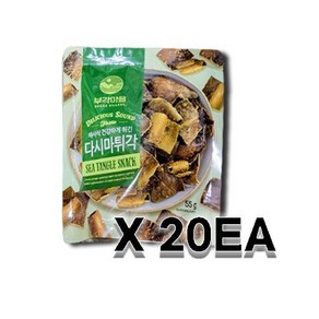 부각마을 다시마튀각 55gX20개 무배 튀각 국내산 과자 안주 간식, 20개, 55g