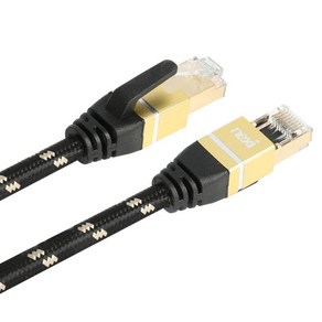 넥시 CAT7 S-FTP 파인골드 랜선 고속 인터넷 UTP 랜케이블, 20m, 블랙, 1개